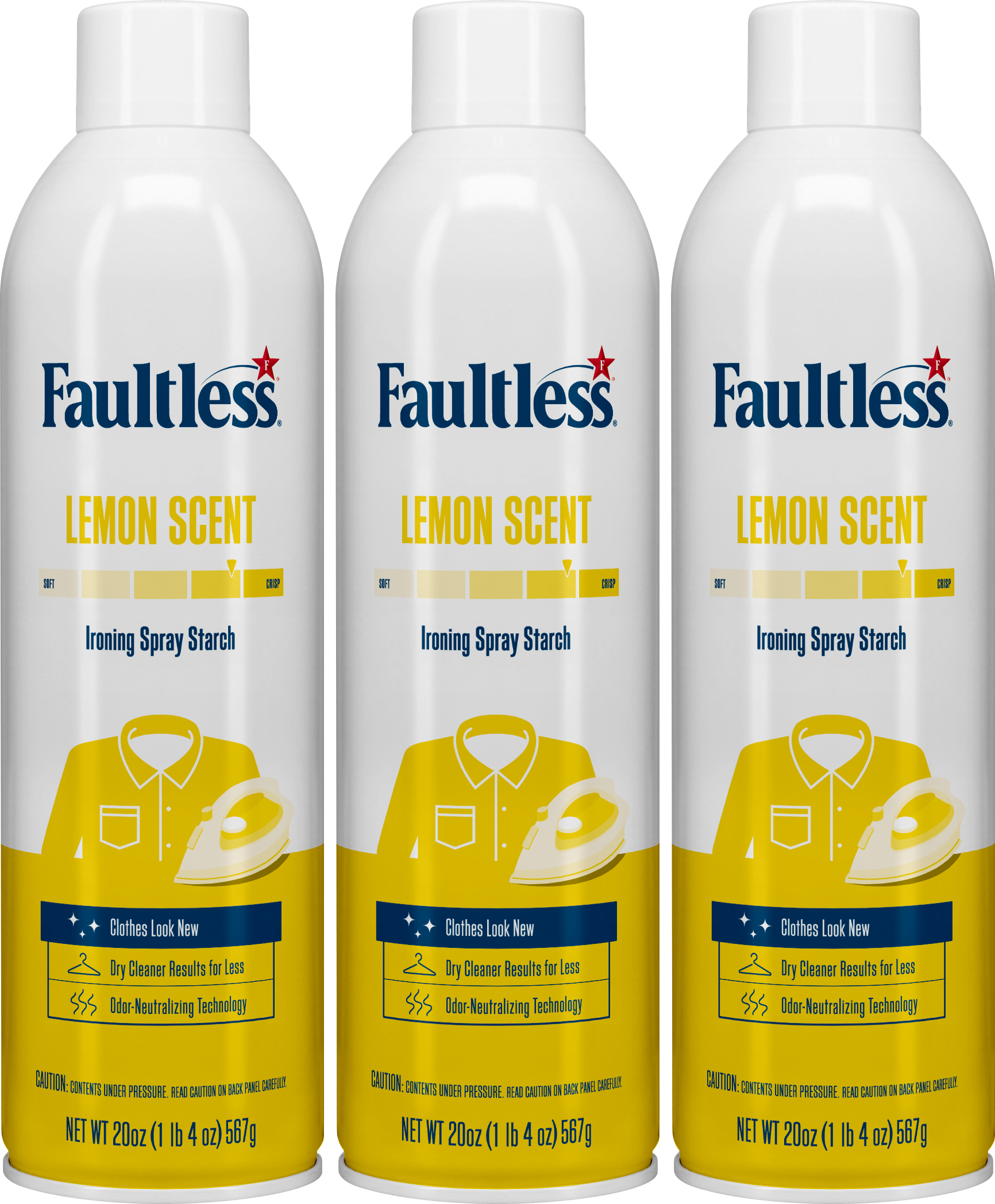 Faultless Lemon Ironing Spray Starch (3 Pack) 
